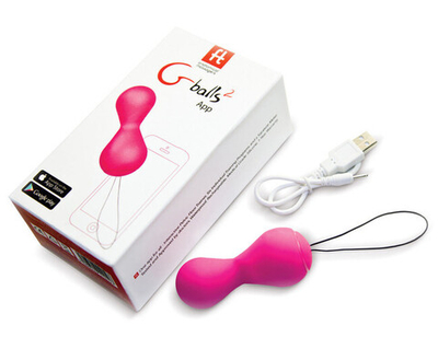 Тренажер вагинальных мышц G Balls 2 (синхронизируется со смартфоном) (Цвет: ярко-розовый)