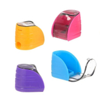 Точилка RunTop, одинарная, с контейнером, серия "Веер", 4 цвета корпуса, с крышкой, 3.5 см