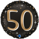 Шар Фольгированный 50 Черный фон (Черный)