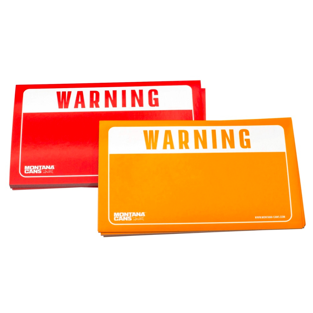 Набор стикеров MONTANA Warning - 100шт (красн/оранж)