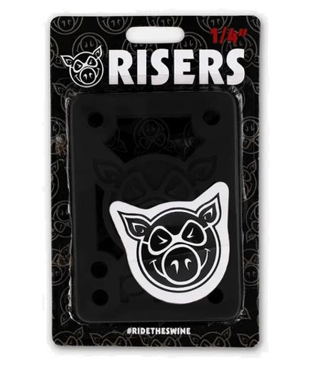 Подкладки для скейтборда Pig Piles 1/4" Hard Risers Black