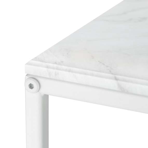 Стол журнальный МеталлАрт М002 белый мрамор/белый