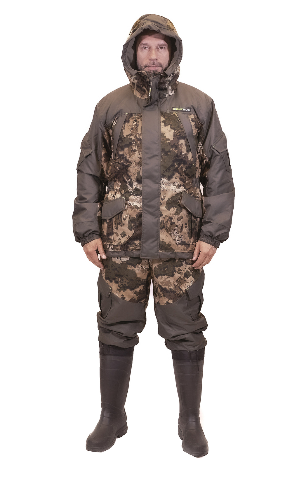 Зимний мужской костюм Горный -15 (Алова,Таслан) ПК Зеленый Камо