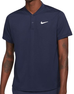Мужское поло теннисное Nike Court Dri-Fit Polo Blade - obsidian/white
