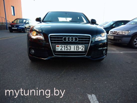 Передние фары tru drl black для Audi A4 B8