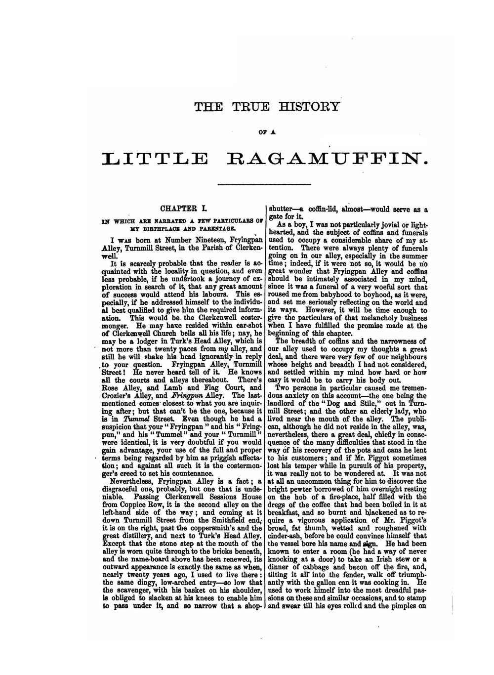 The True History of a Little Ragamuffin | James Greenwood