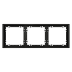 Рамка пластиковая VOLTUM S70 на 3 поста, (черный матовый)