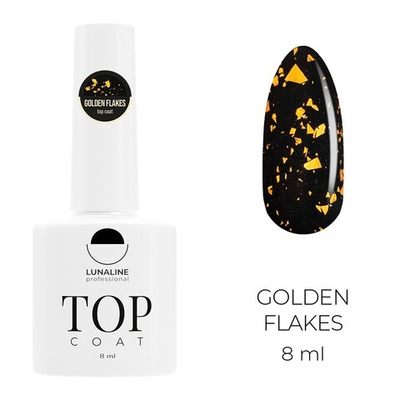Топ для гель-лака LunaLine Golden Flakes 8 мл