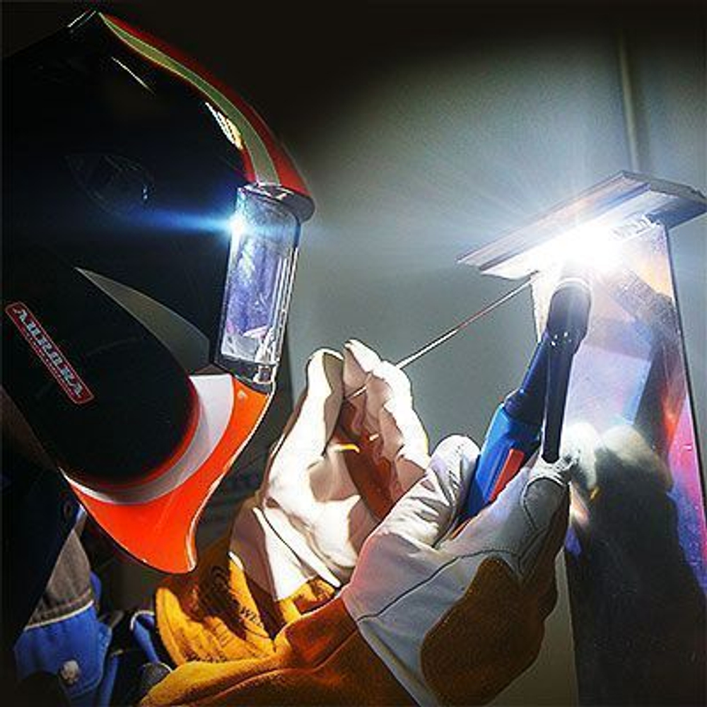 Маска сварщика "Хамелеон"  SUN7 черно-красная/Aurora