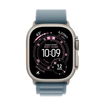 Часы Apple Watch Ultra 3 GPS + Cellular 49mm Natural Titanium Case, Alpine Loop (Light Blue) L