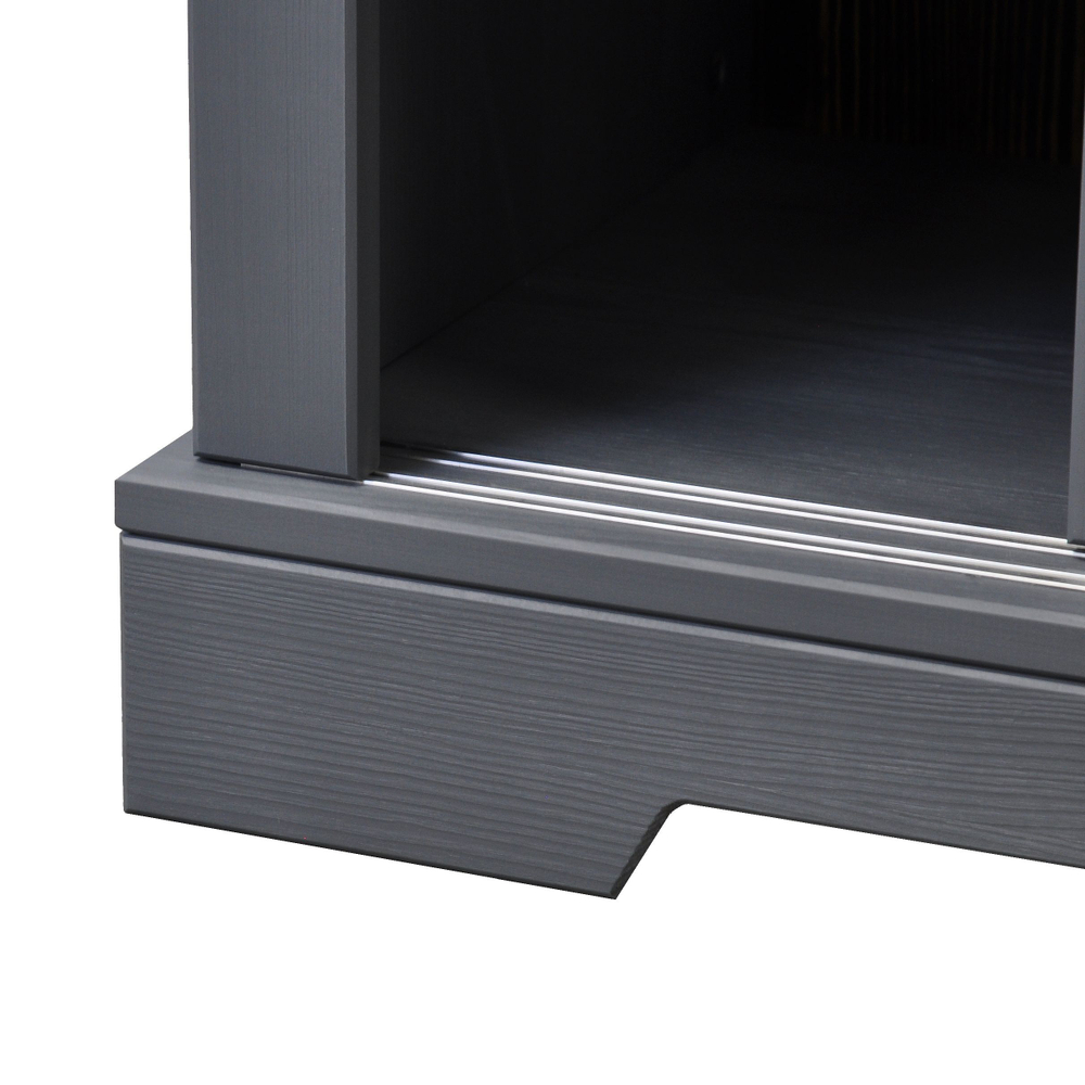 Шкаф-витрина деревянная Лэйквью 103х41х139 см, сервант с 2 раздвижными дверями из массива сосны