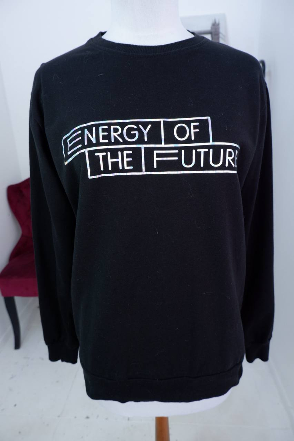 Толстовка с принтом, маркировка М, визуально на 46 размер