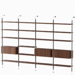 Стеллаж Unors 344х225 см, орех