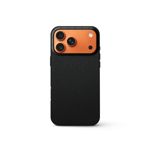 Чехол для iPhone 17 - Зернистая кожа - чёрный
