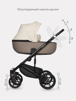 Коляска  OZON Ecco (2 в 1) (RIKO BASIC) 25 слоновая кость-бежевый