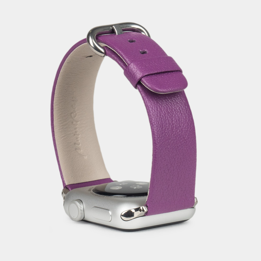 Ремешок для Apple Watch 44/45/46 mm кожи козы, фиалкового цвета