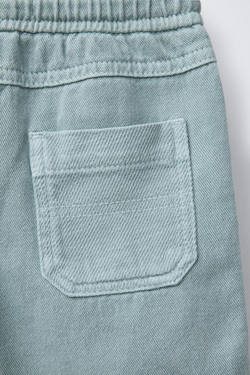 ZARA КОМФОРТНЫЕ ШОРТЫ ИЗ ТВИЛА, СИНИЙ