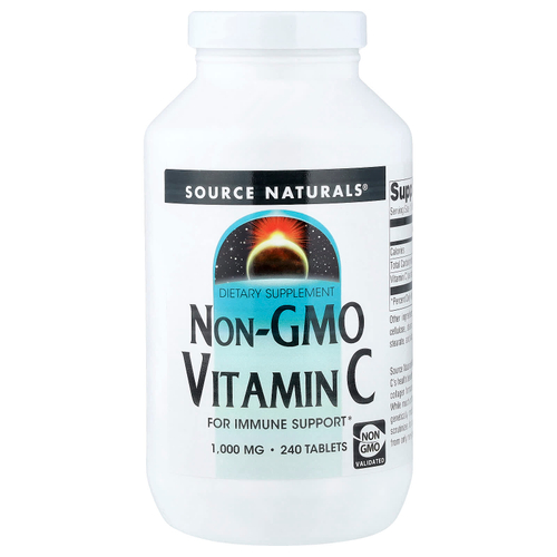 Source Naturals, Витамин С без ГМО, 1,000 мг, 240 таблеток