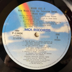 Винтажная виниловая пластинка LP Полиция Майами (2-й сезон) Miami Vice II (New Music From The Television Series) (Japan 1986) (Obi)
