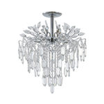 Люстра на штанге 5x40Вт E14, металл/хрусталь, хром/прозрачный