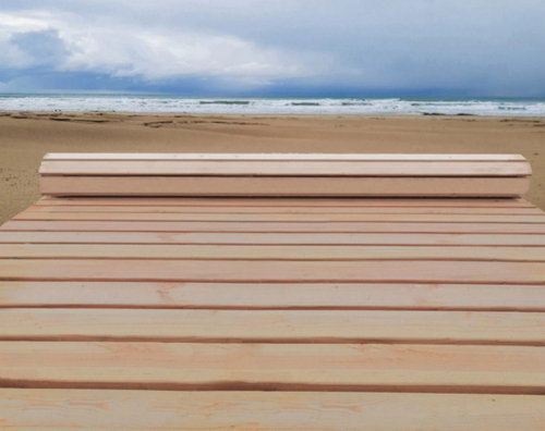 Деревянный рулонный настил широкий от 2м, Лиственница