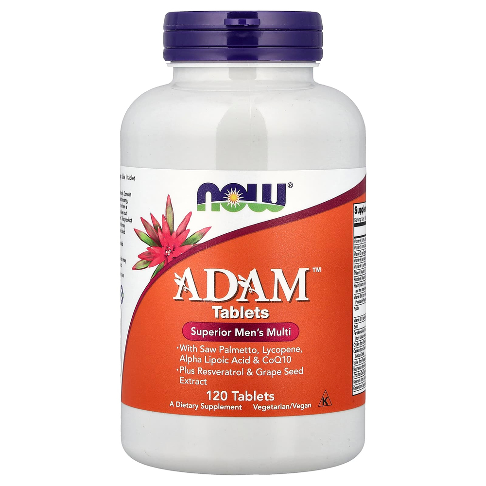 NOW Foods, Adam™, превосходные мультивитамины для мужчин, 120 таблеток