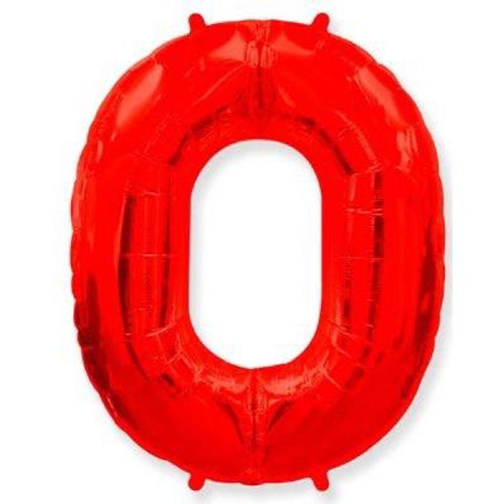 Цифра "0" красный