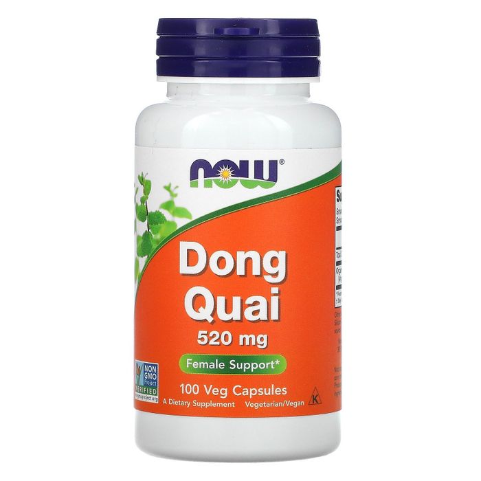 Дягиль натуральный 520 мг, Dong Quai 520 мг, Now Foods, 100 вегетарианских капсул
