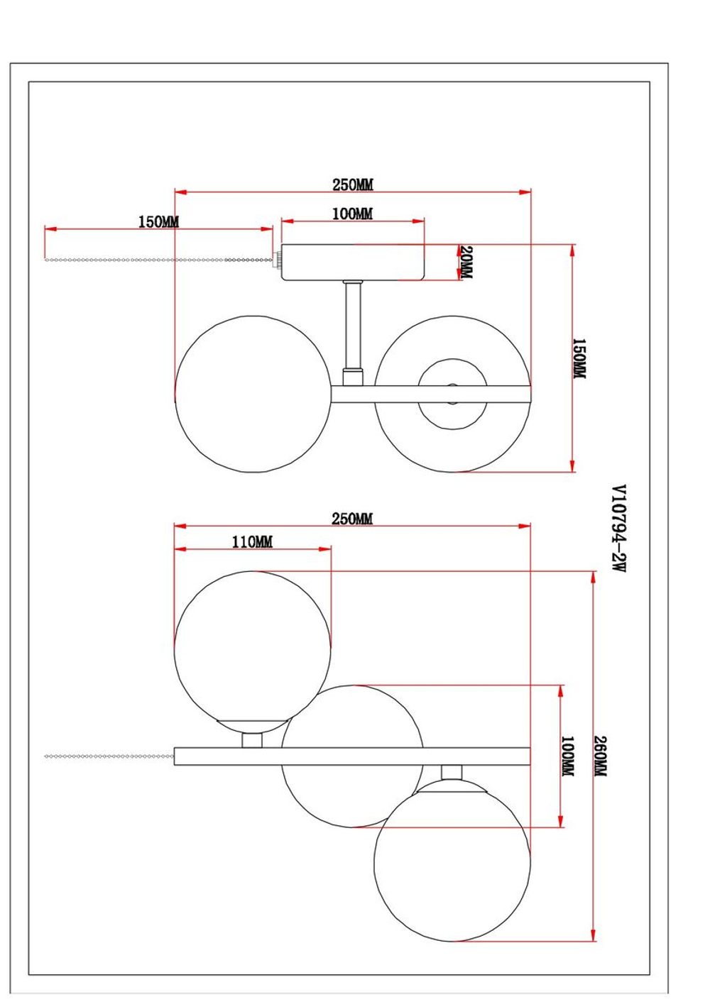 Бра Moderli Renny V10794-2W