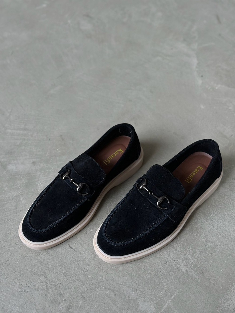 Лоферы из натуральной замши