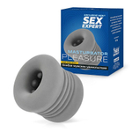 Серый эластичный мини-мастурбатор