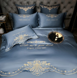 Постельное белье Сатин Гладкокрашеный Вышивка Делюкс DHC005