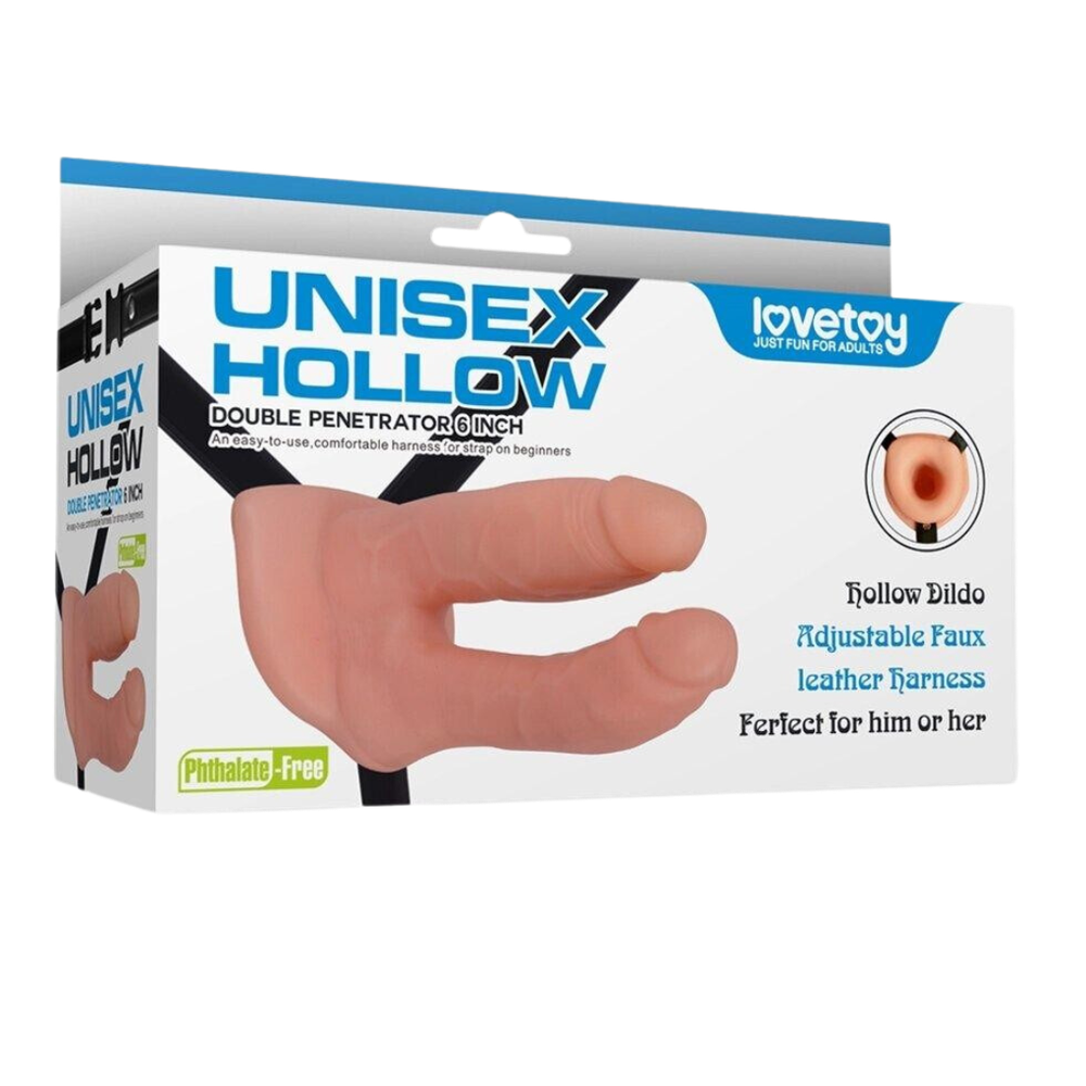 Полый страпон для двойного проникновения Unisex Hollow