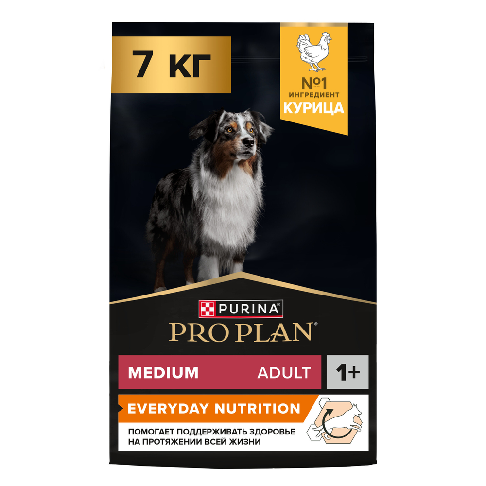 Сухой корм PRO PLAN EVERYDAY NUTRITION для взрослых собак средних пород курица 7 кг