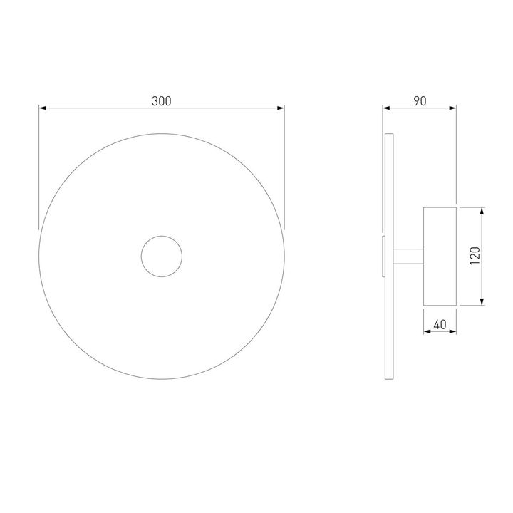 Настенный светодиодный светильник Eurosvet Thasos 40341 Led черный