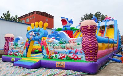 Коммерческий надувной батут «На морском дне 2», 20*10*8,5 м.