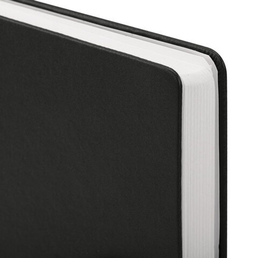 Скетчбук, белая бумага 140 г/м2 200х200 мм, 80 л., КОЖЗАМ, застежка, BRAUBERG ART CLASSIC, черный, 116463