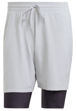 Мужские теннисные шорты Adidas Tennis Aeroready Shorts and Tight Set - серый