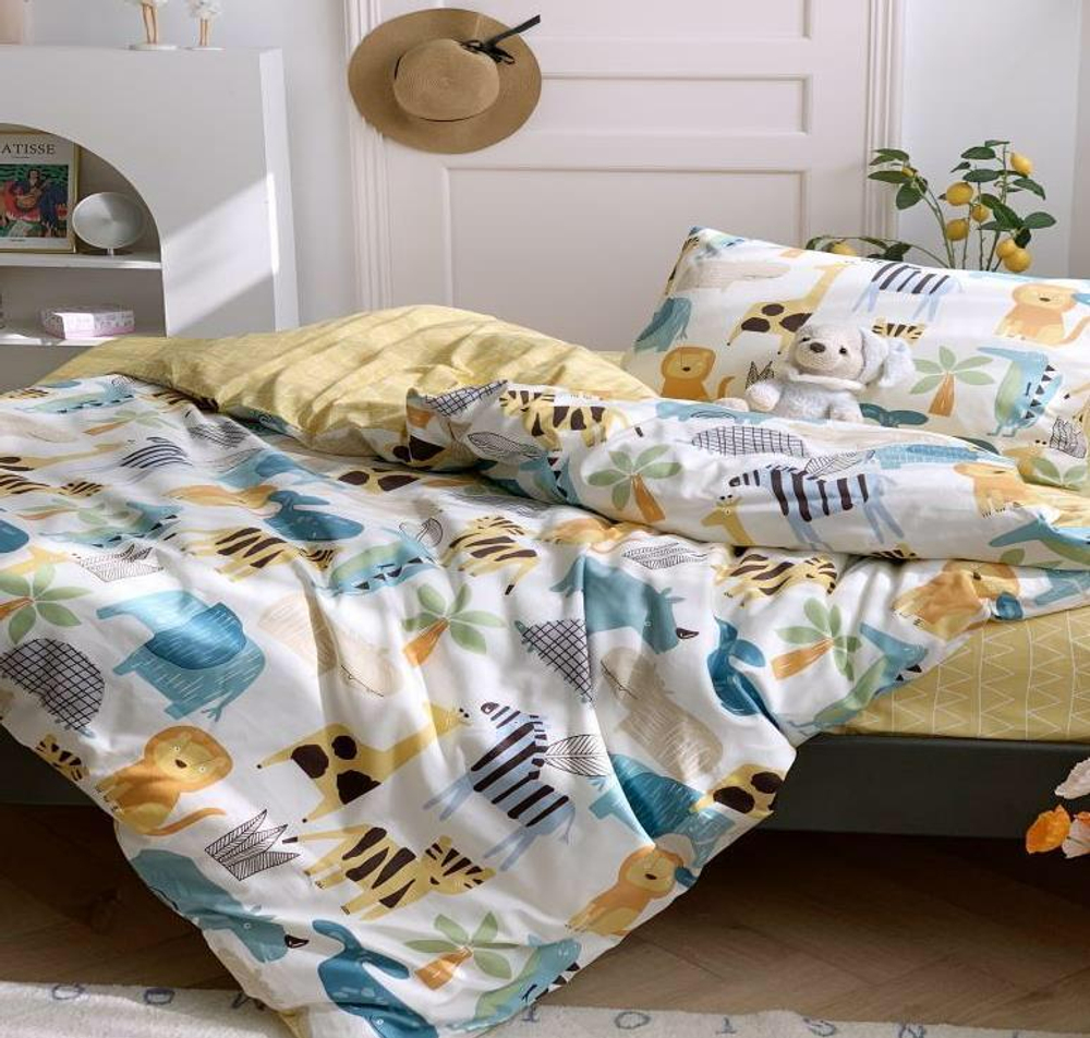 ZEPHYR HOME Постельное белье Полуторка Египетский хлопок Белый