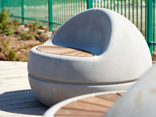 Скамья Нога со спинкой (с настилом)