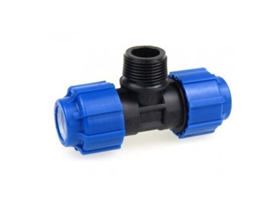 Тройник наружняя резьба ПНД