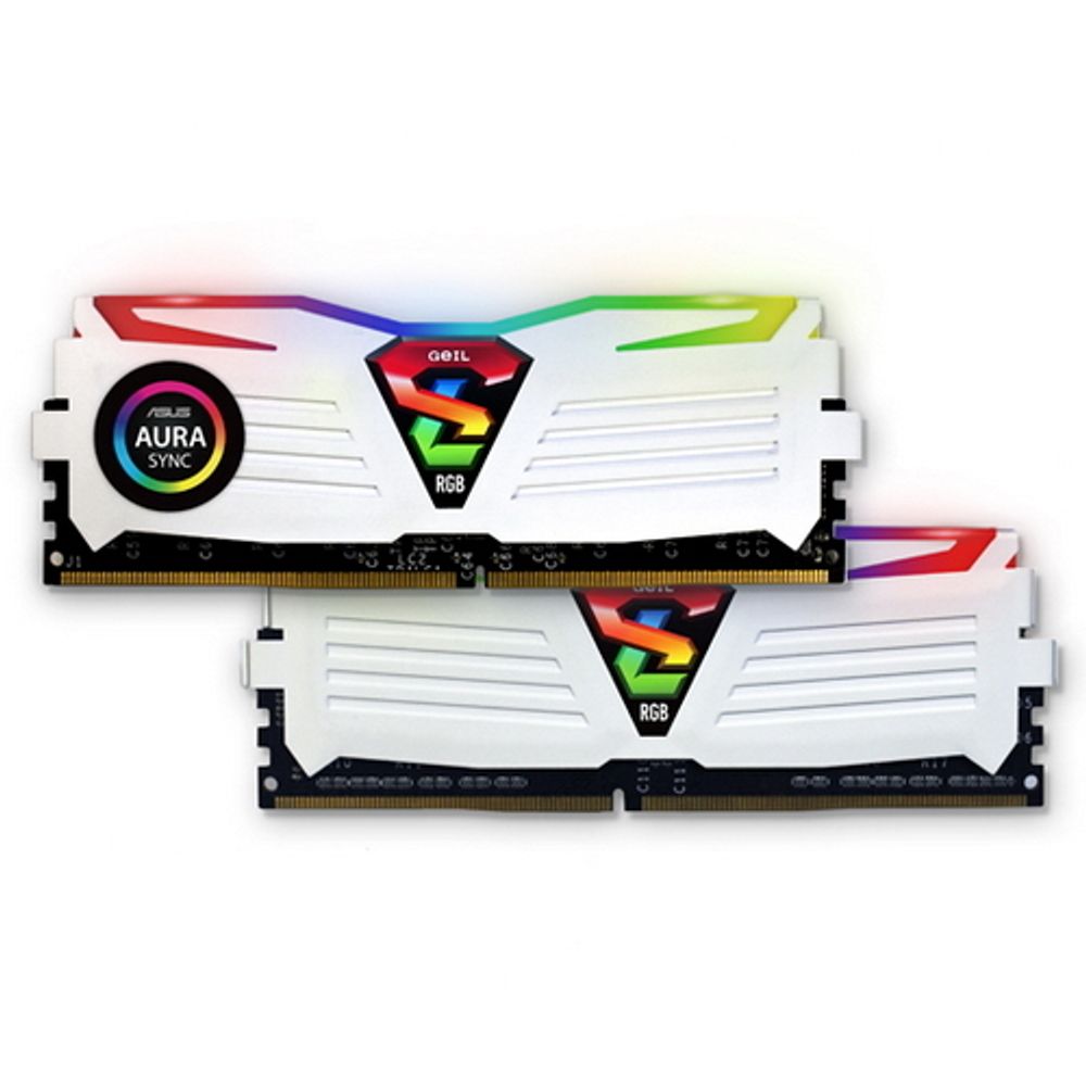 Оперативная память 16GB Kit (2x8GB) GEIL DDR4 2400MHz SUPER LUCE RGB SYN SERIES PC4-24000 17-17-17-39 GLWS416GB2400C17DC WHITE