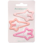 Зажимы для волос детские 3шт «ПУДРА», форма звездочка, цвет как на фото, 1*4см