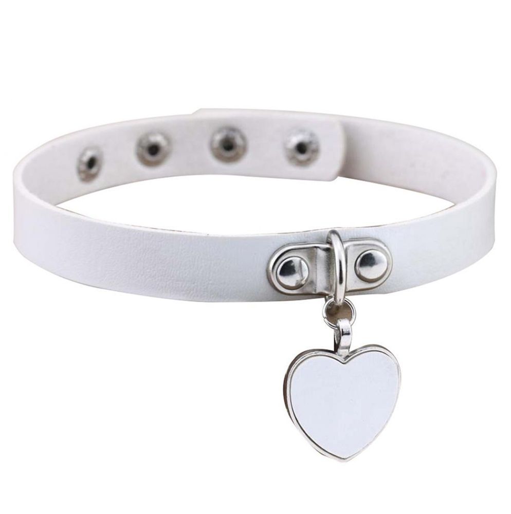 Чокер с подвеской сердце белый 40 см Чокер с подвеской сердце белый 40 см