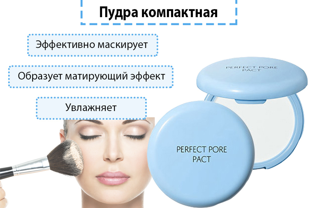 Компактная матирующая пудра The Saem Saemmul Perfect Pore Pact