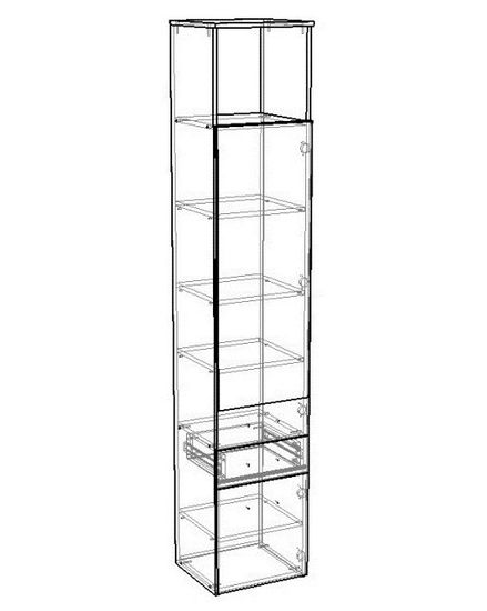 Шкаф ИТАЛИ-2 с зеркалом правый