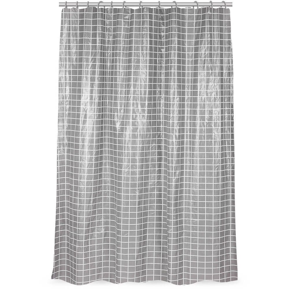 Шторка для ванной тм VETTA Квадро, ПЕВА 60г/м2, 180x200см, серый цвет