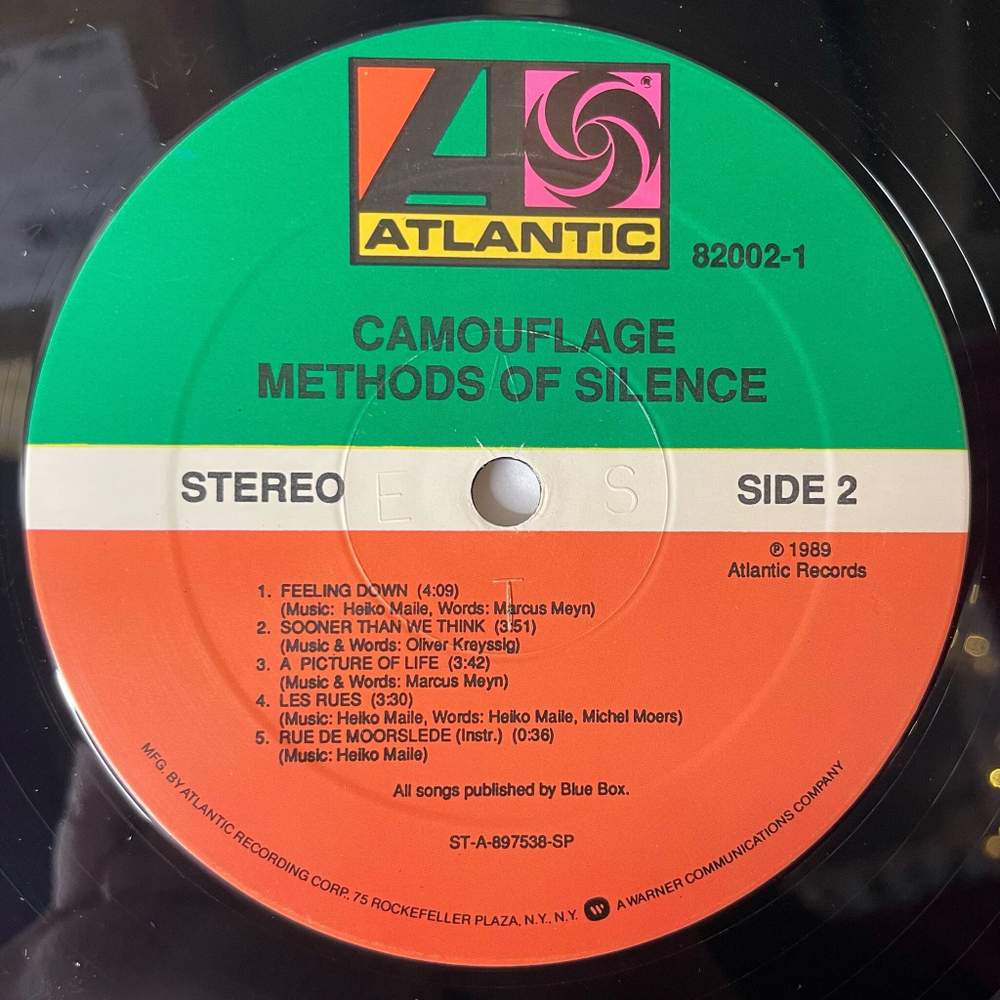 Винтажная виниловая пластинка LP Camouflage Methods Of Silence (USA 1989) One Fine Day