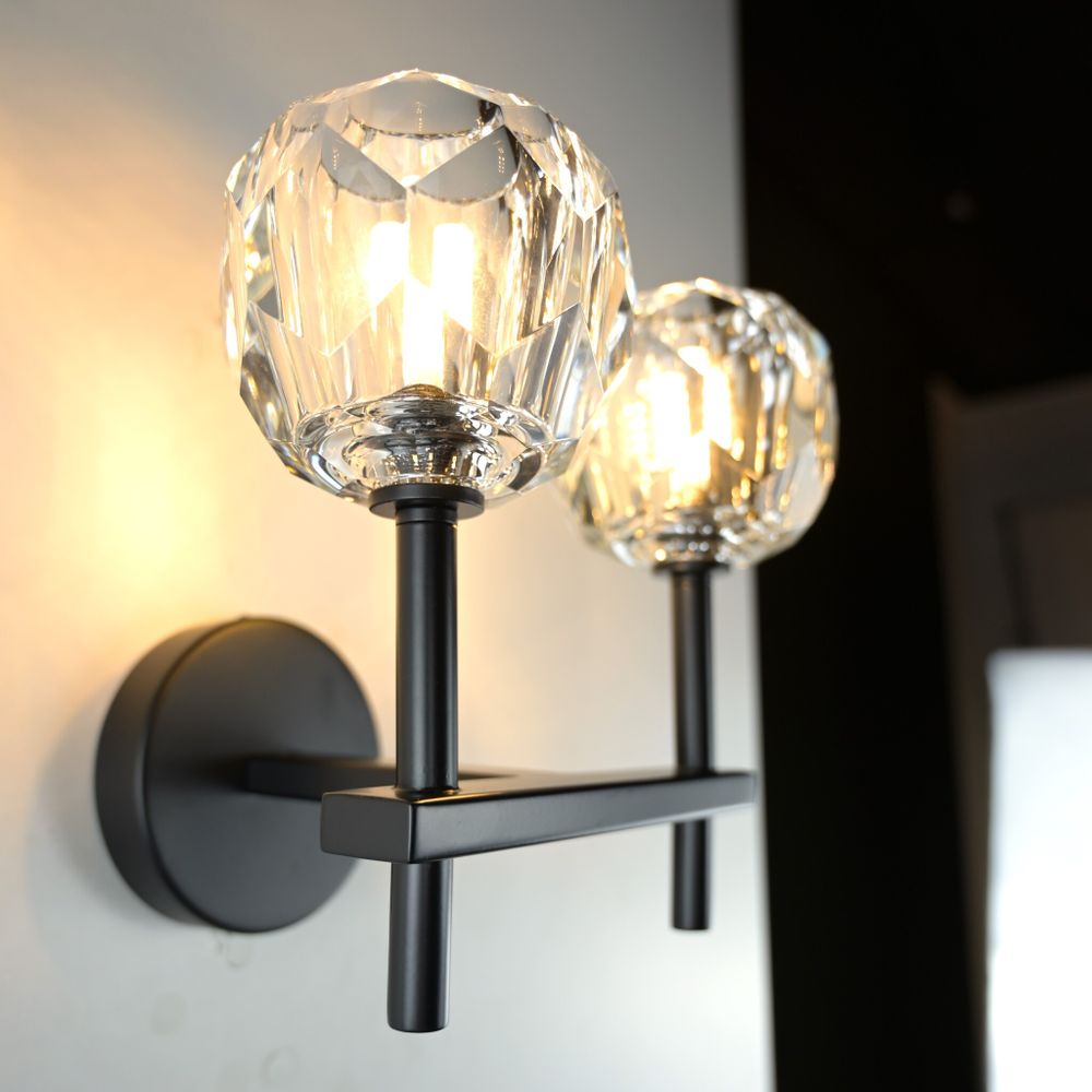 Бра Boule De Cristal Double Sconce Brass Черный By Imperiumloft