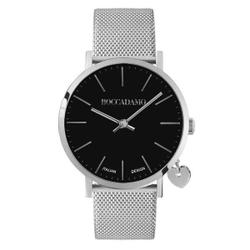 Часы Boccadamo Mya Silver Black MY016 BW/S с минеральным стеклом